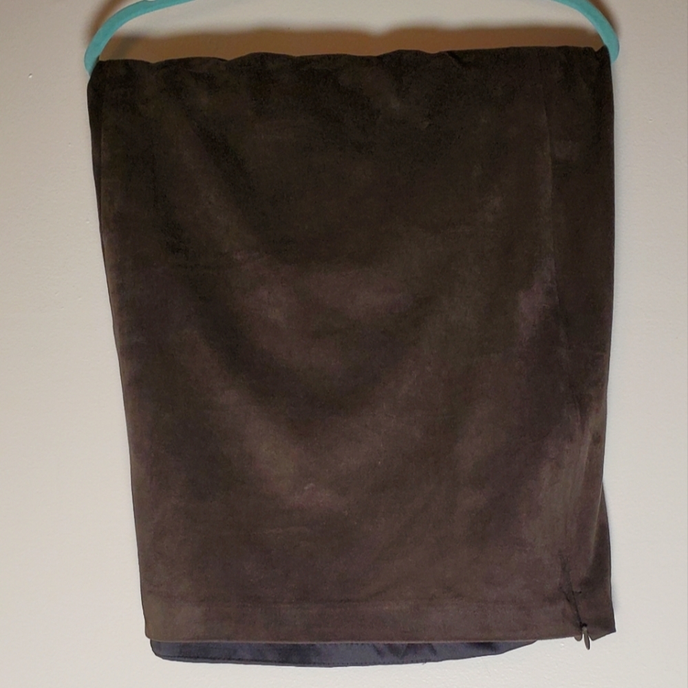 Alberto Makali Faux Suede Pencil Skirt, Size 10, Brown
